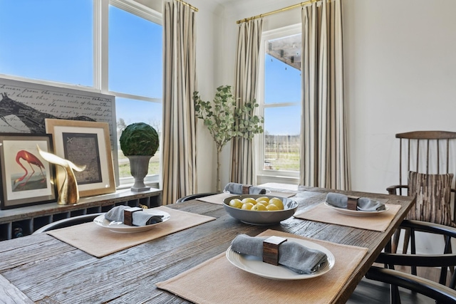view of dining space