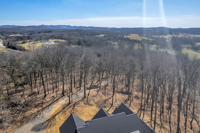 aerial view featuring a mountain view