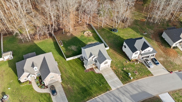 aerial view featuring a residential view