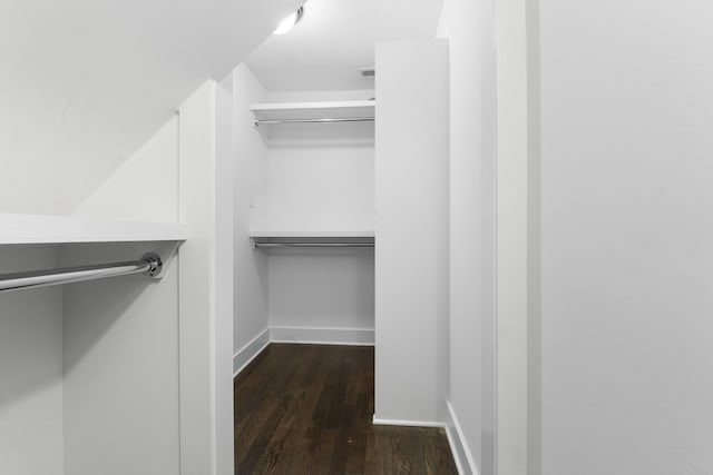 spacious closet featuring wood finished floors