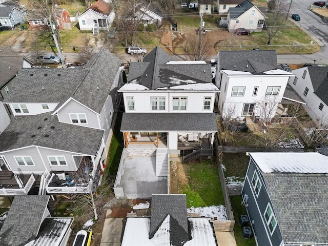 aerial view featuring a residential view