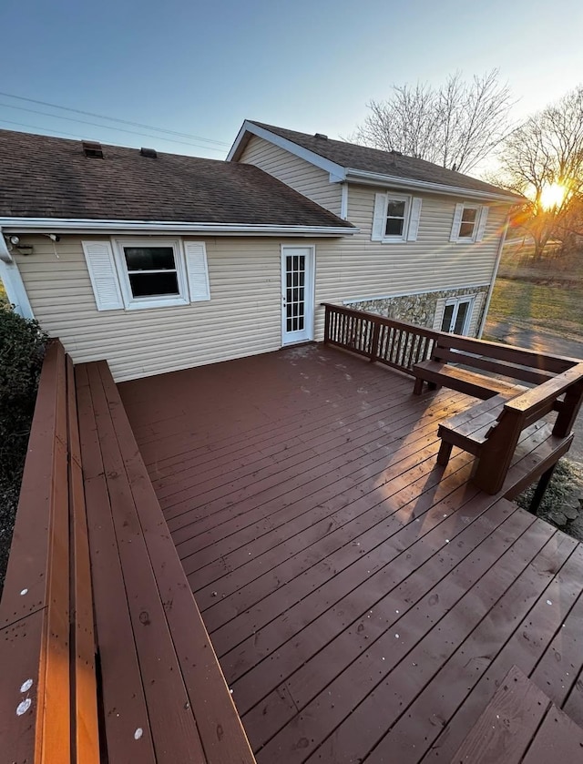 view of wooden terrace