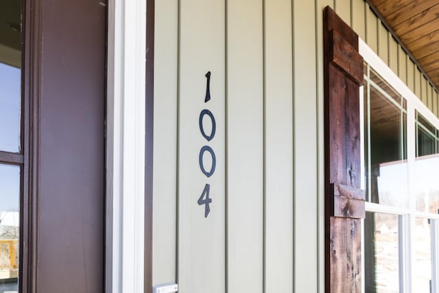 details with board and batten siding