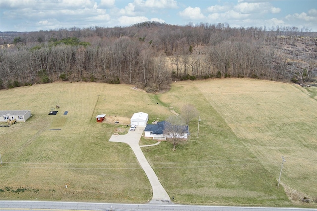 11216 Clay County Hwy, Moss, TN 38575 - birds eye view of property featuring a wooded view