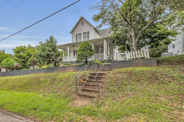 253 Main St, Ducktown, TN 37326 - farmhouse inspired home with covered porch and stairs