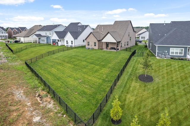 bird's eye view featuring a residential view