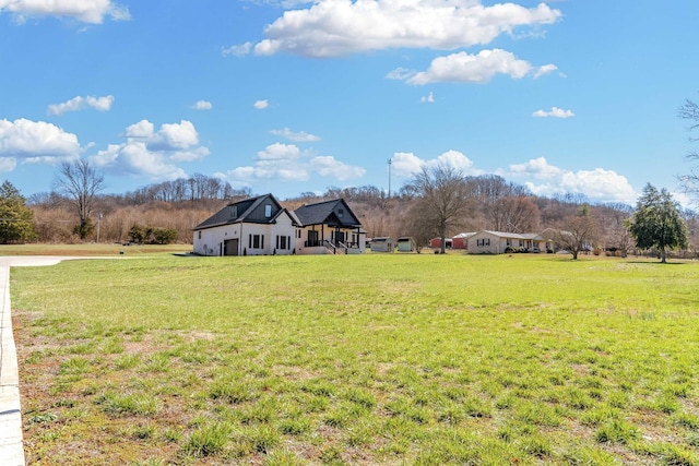 exterior space with a front lawn