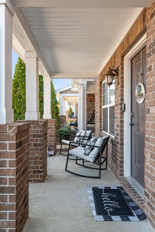 view of patio / terrace with a porch