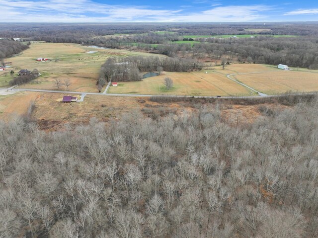 aerial view with a rural view