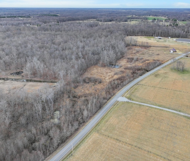 aerial view with a rural view