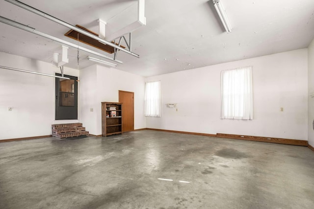 parking garage with baseboards