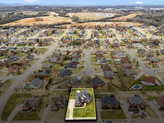 birds eye view of property featuring a residential view