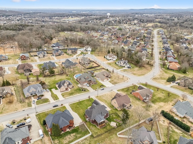 bird's eye view featuring a residential view