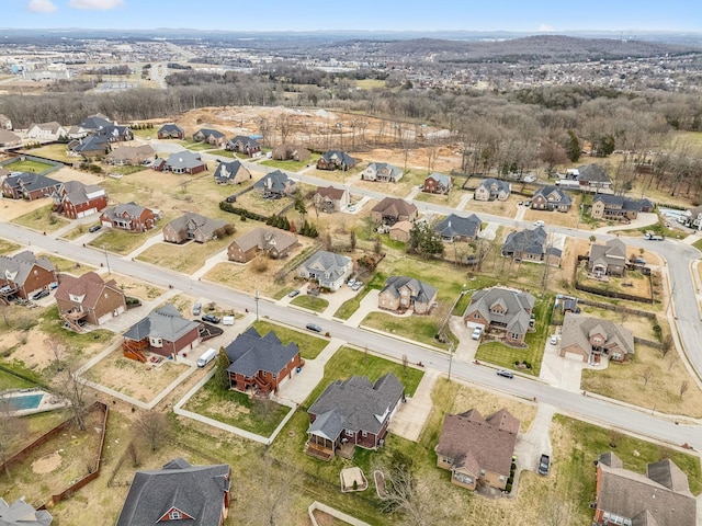 bird's eye view with a residential view