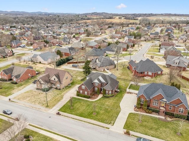 aerial view featuring a residential view