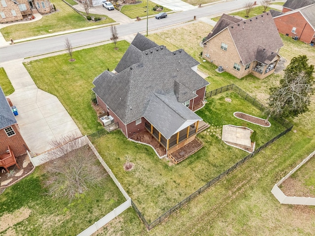 aerial view featuring a residential view