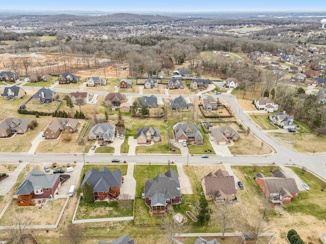 aerial view with a residential view