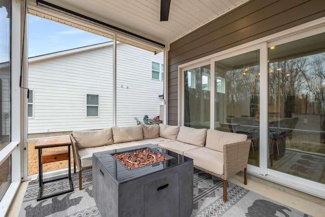 view of sunroom / solarium