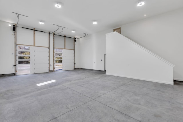 garage with baseboards