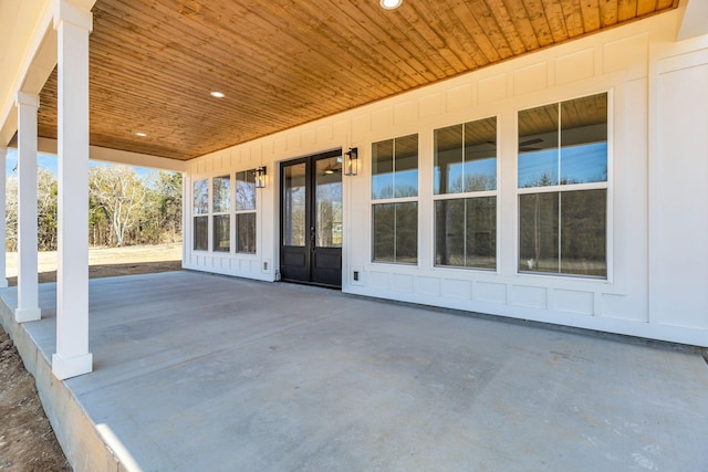 view of patio / terrace with french doors