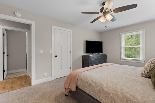 2436 J D Todd Rd, Murfreesboro, TN 37129 - bedroom with carpet floors, a ceiling fan, and baseboards