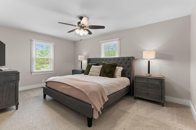 2436 J D Todd Rd, Murfreesboro, TN 37129 - bedroom with baseboards, ceiling fan, and light colored carpet