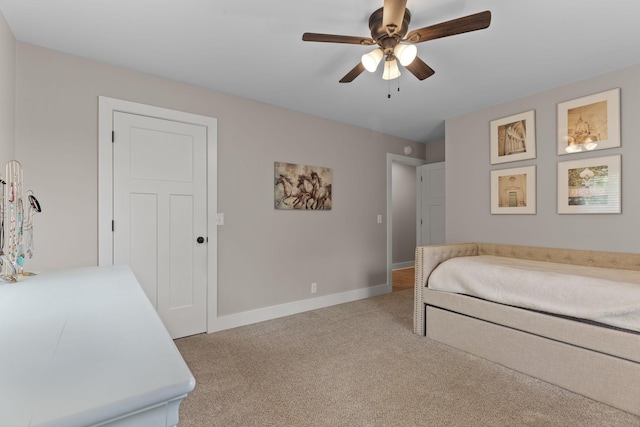 2436 J D Todd Rd, Murfreesboro, TN 37129 - bedroom featuring light carpet, a ceiling fan, and baseboards