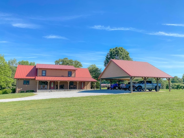 1668 Link Rd, New Johnsonville, TN 37134 - view of home's community with a yard and a detached carport
