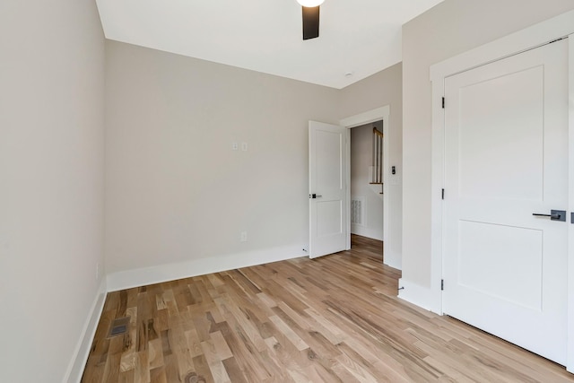 904 32nd Ave N Unit A, Nashville, TN 37209 - unfurnished bedroom featuring light wood-style flooring and ceiling fan