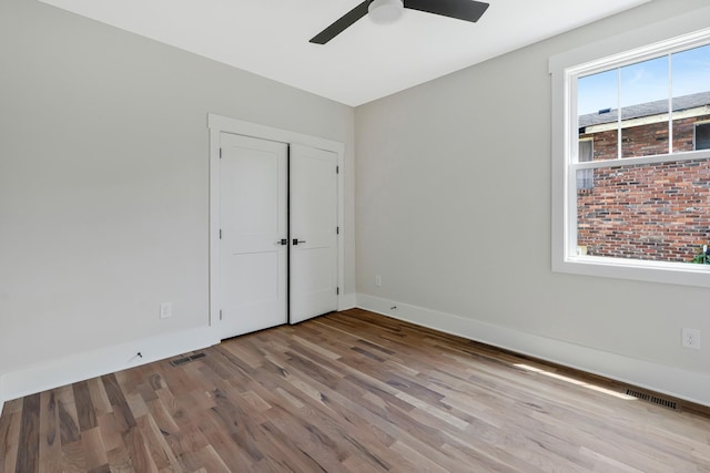 904 32nd Ave N Unit A, Nashville, TN 37209 - unfurnished bedroom with wood finished floors and ceiling fan