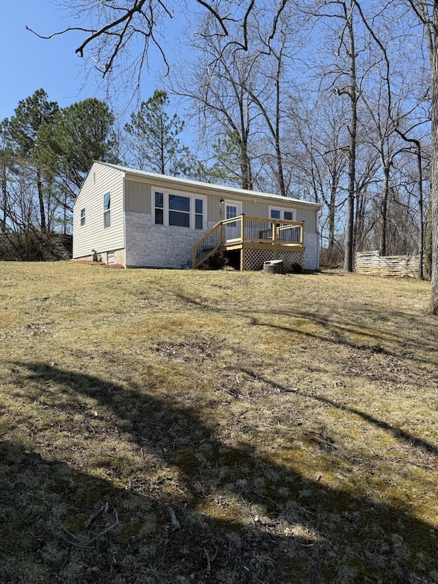 manufactured / mobile home featuring a deck