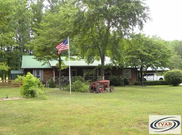 exterior space with a lawn