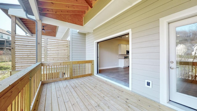 view of wooden terrace