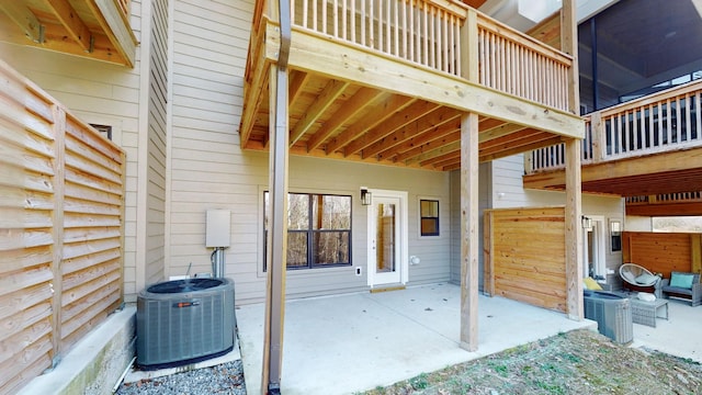 view of patio / terrace with central AC