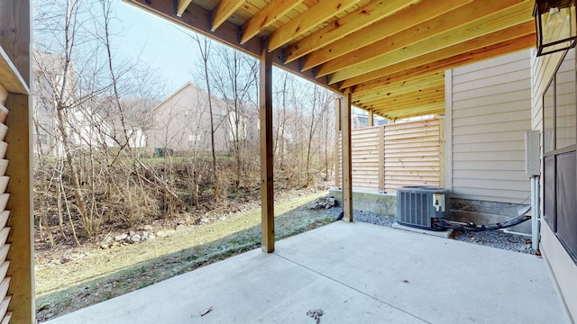 view of patio / terrace with central AC