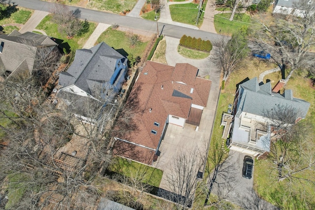 bird's eye view featuring a residential view