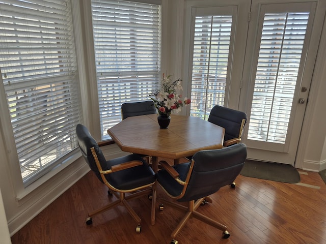 dining room featuring wood finished floors