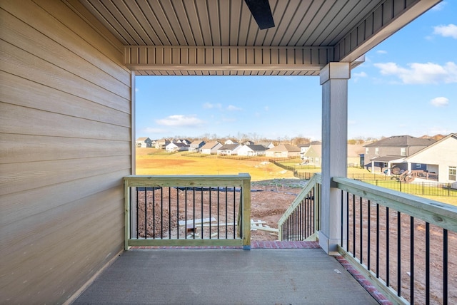 balcony featuring a residential view