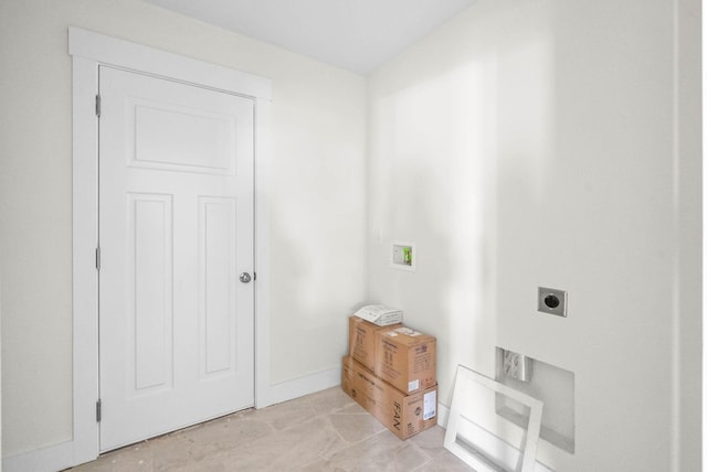 laundry area featuring laundry area, hookup for a washing machine, and hookup for an electric dryer