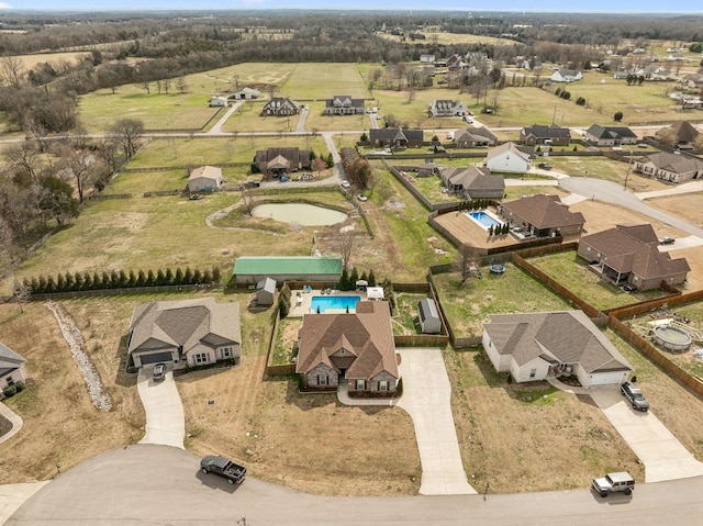 aerial view featuring a residential view