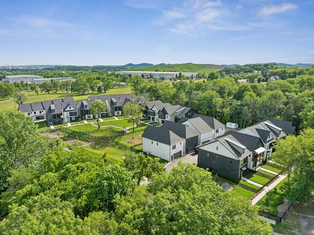 aerial view with a residential view