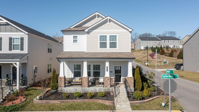 craftsman-style home featuring a porch