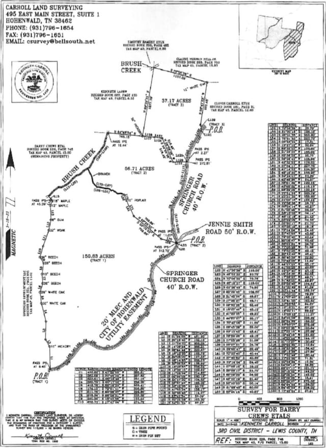 241 Springer, Hohenwald, TN 38462 - survey map / technical document