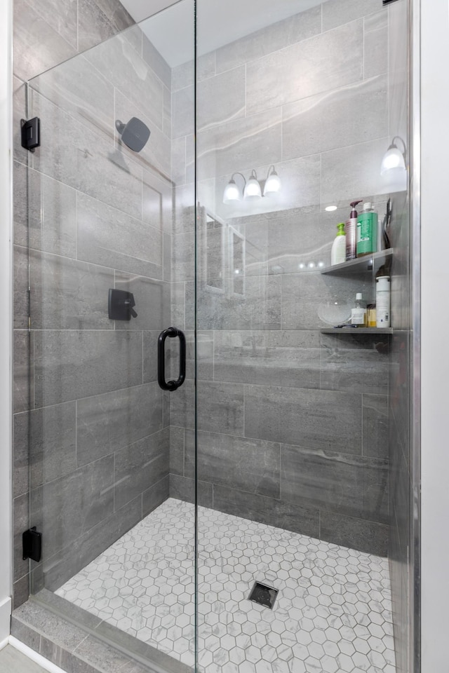 full bathroom with a stall shower