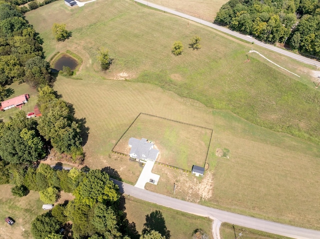 bird's eye view featuring a rural view