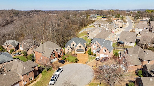 bird's eye view with a residential view