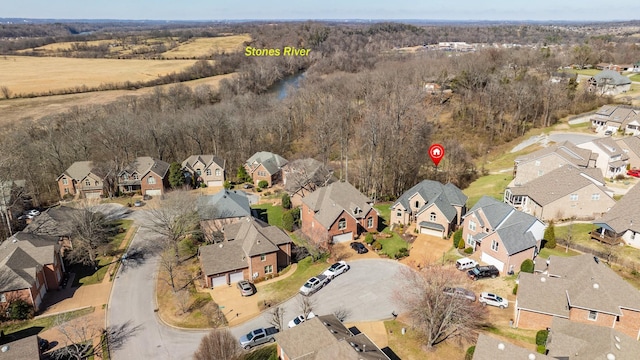 birds eye view of property featuring a residential view