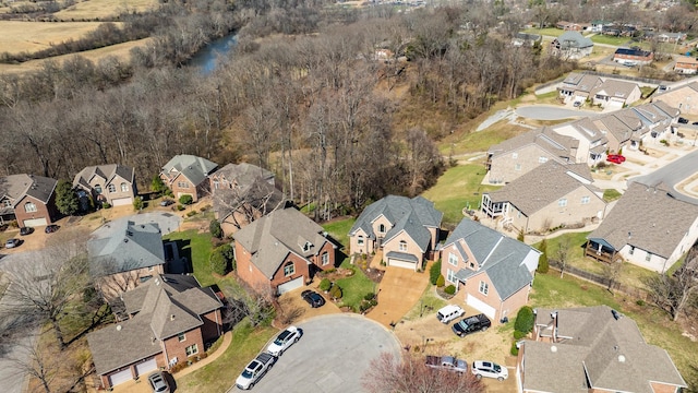 aerial view featuring a residential view