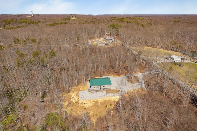 birds eye view of property featuring a rural view