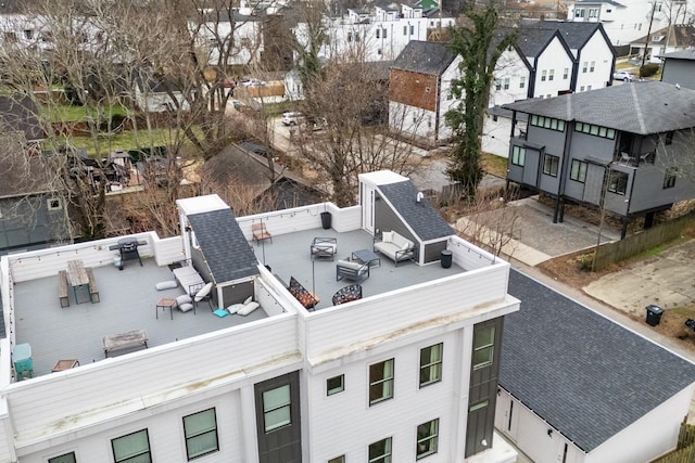 bird's eye view featuring a residential view